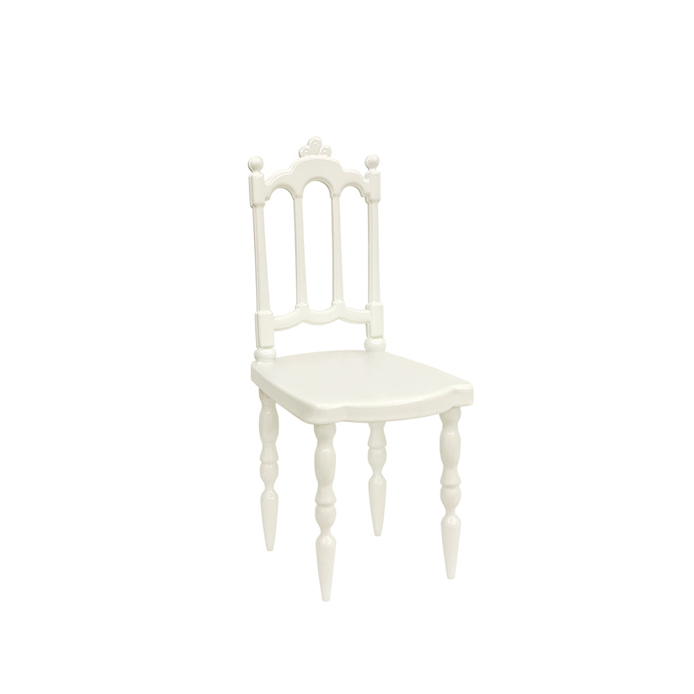 Vintage Coffee Chair and Table set 1/6 Scale Off white Dollhouse Miniature