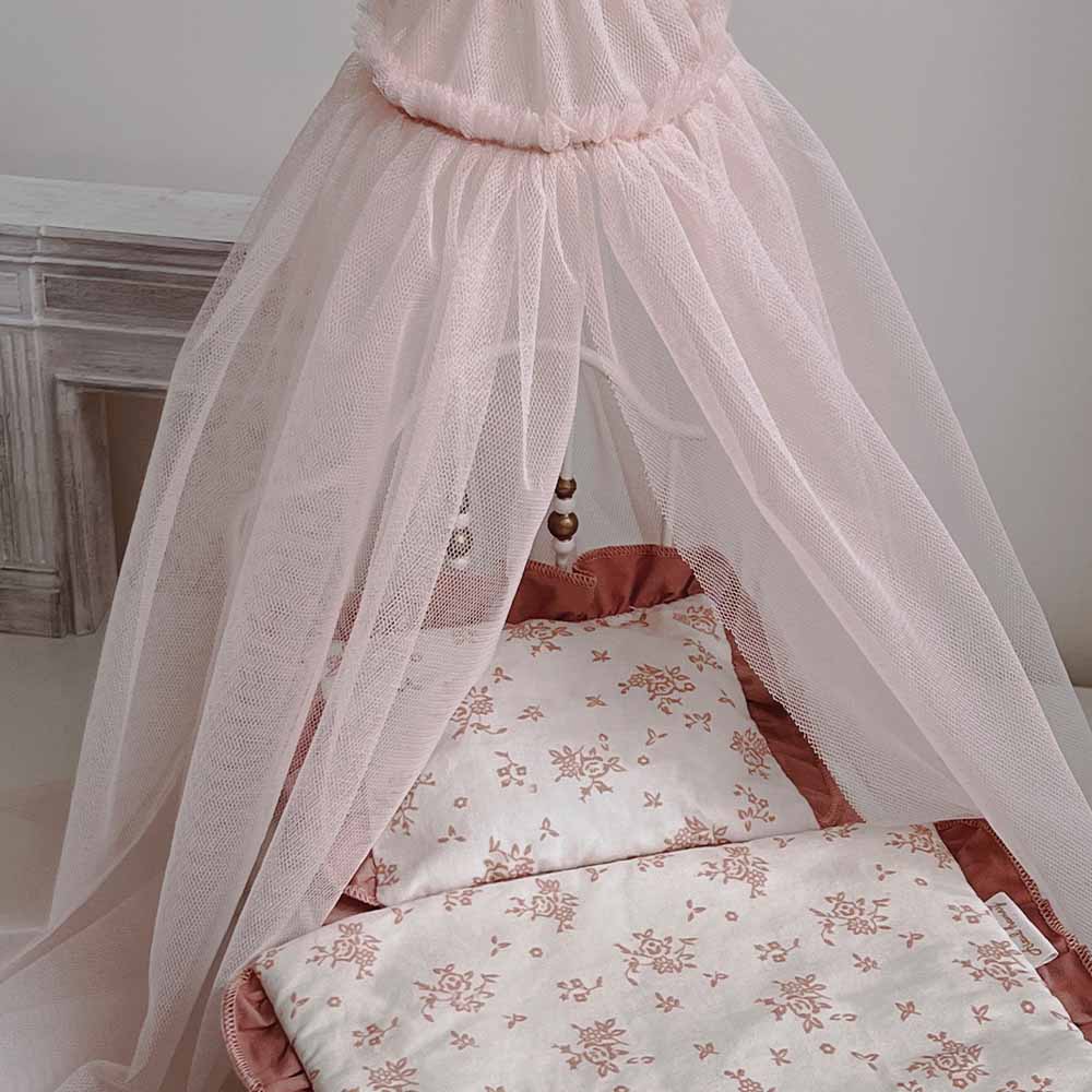 Vintage Bed Dollhouse - Pink 1/6 Scale Dollhouse Miniature