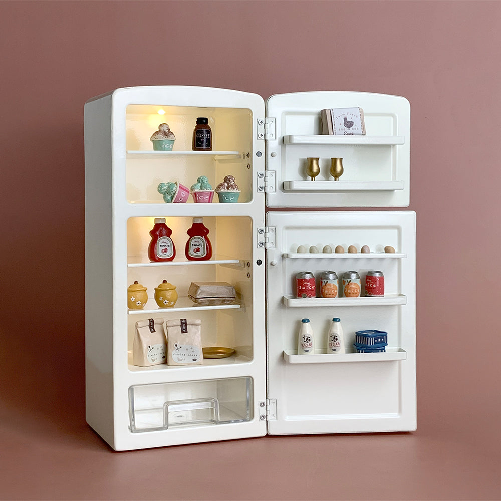 Fridge Food Set 9 Pcs Dollhouse - 1/6 Scale Dollhouse Miniature