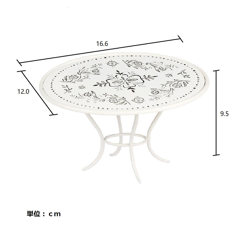 Garden Table Dollhouse -Granite 1/12 Scale Dollhouse Miniature