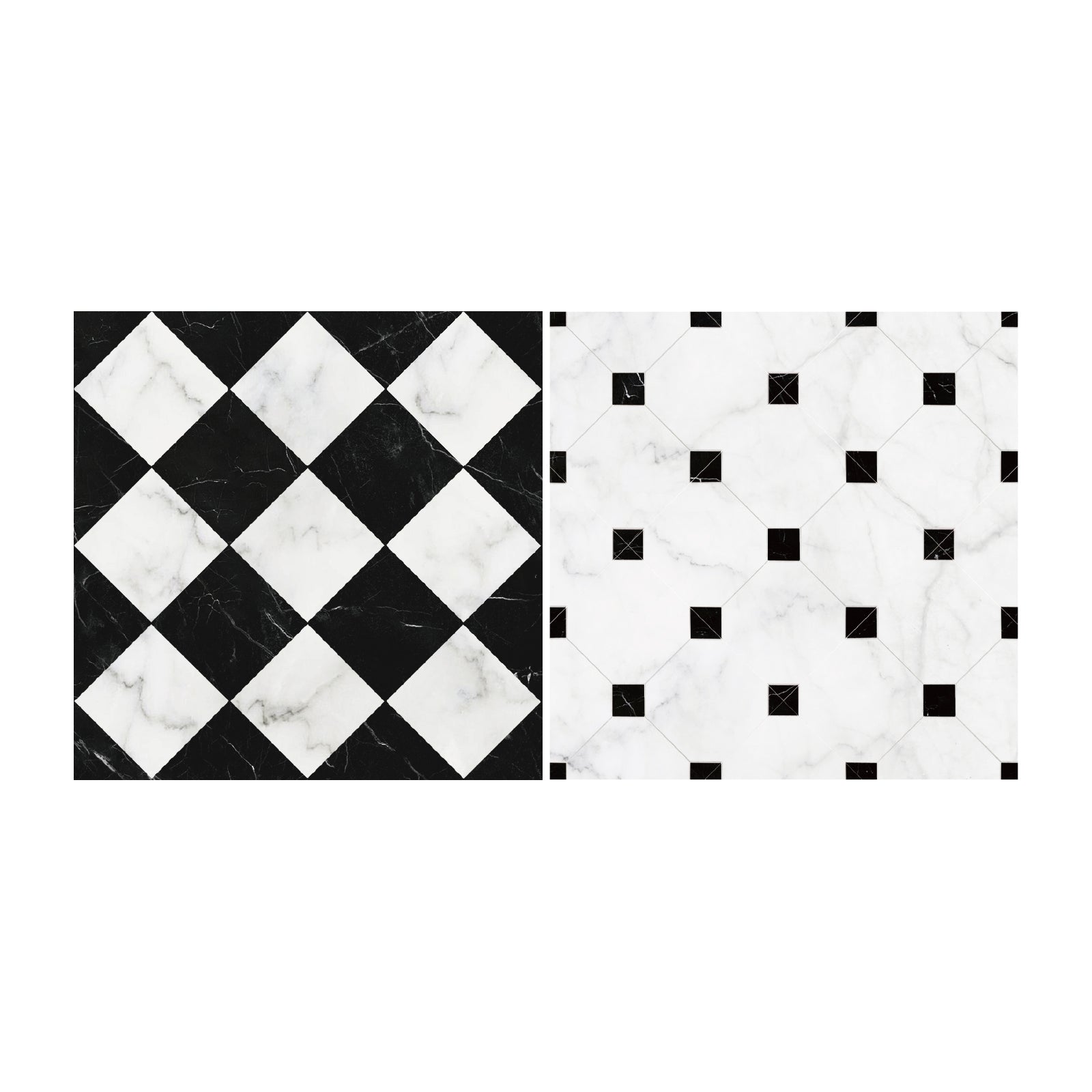 Double Side Floor-Black&White Floor Tile Dollhouse Miniature