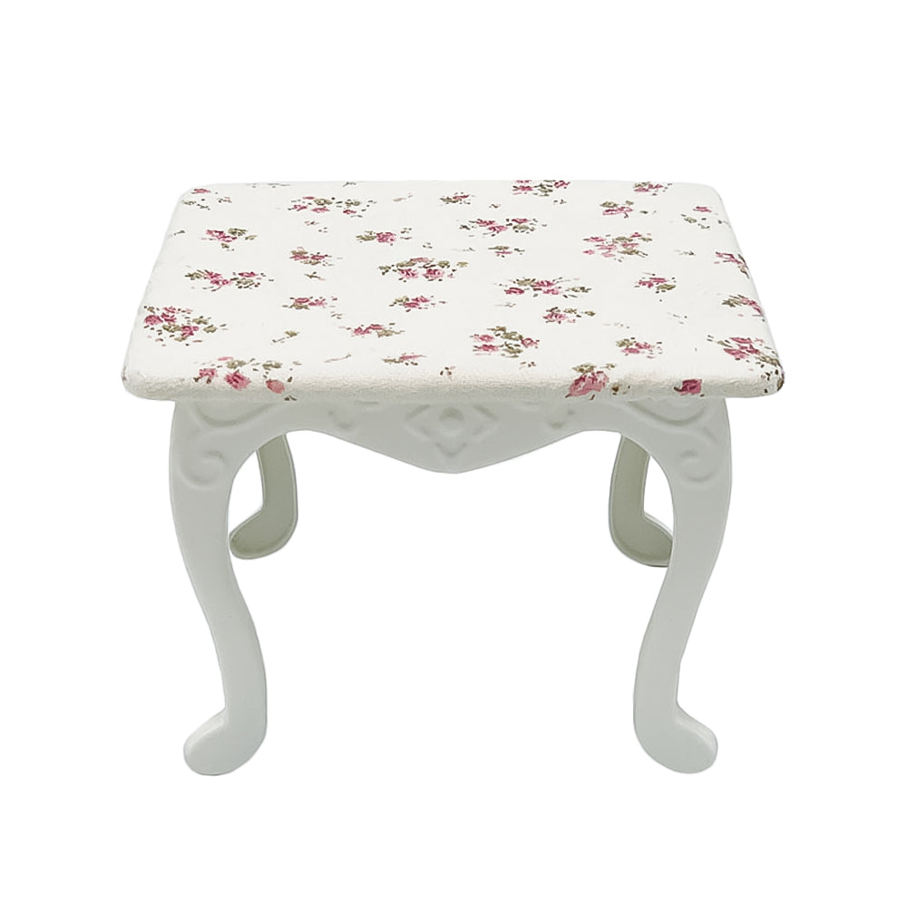 Flower Table Dollhouse -White 1/12 Scale Dollhouse Miniature