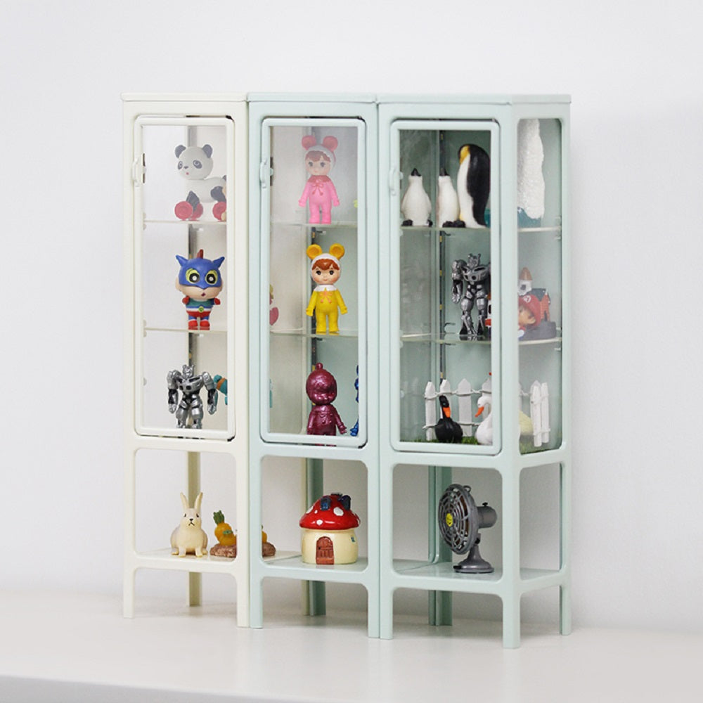 Display Cabinet Dollhouse - White 1/6 Scale Dollhouse Miniature