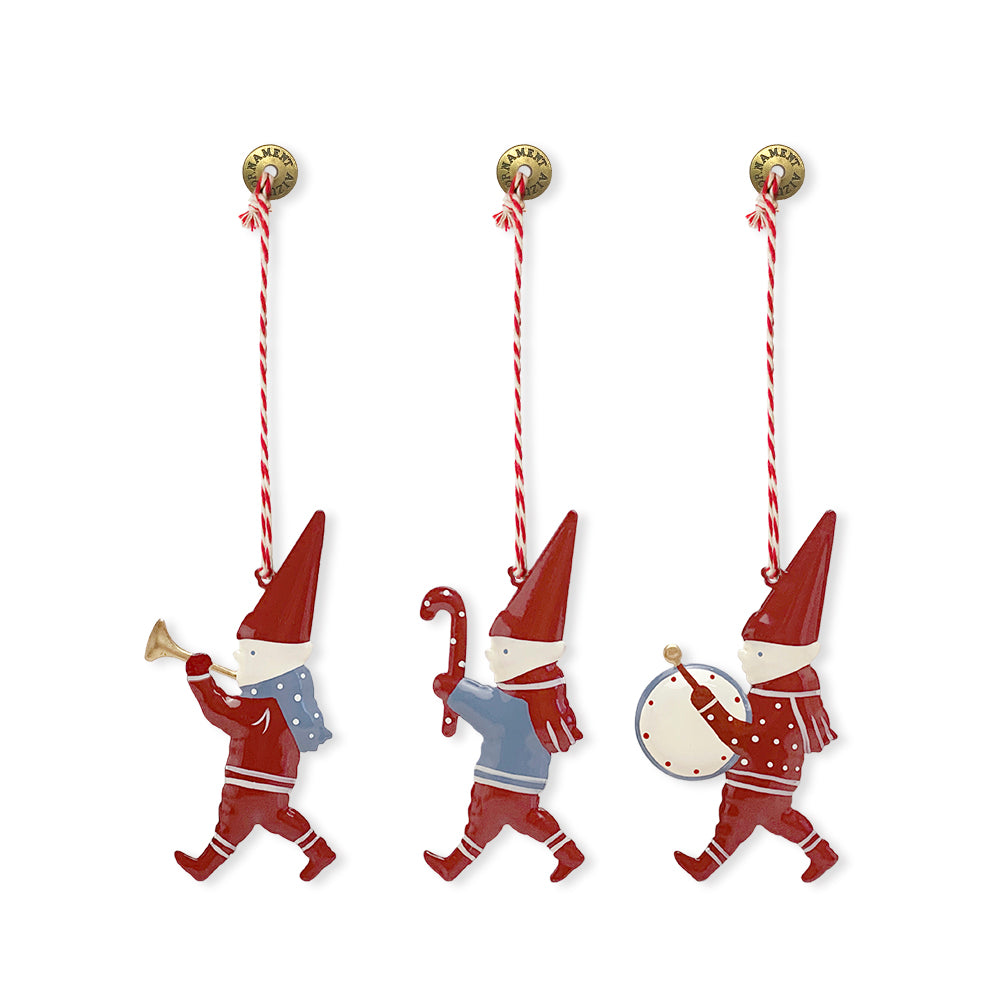 Christmas Ornaments - Pixie Set 3 Pcs Metal Double Sided Crafts