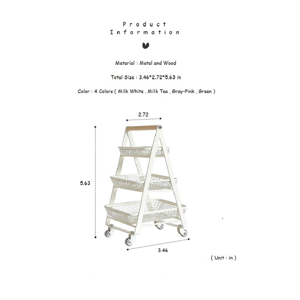 Triple Trolley Dollhouse - Milk White 1/6 Scale Dollhouse Miniature