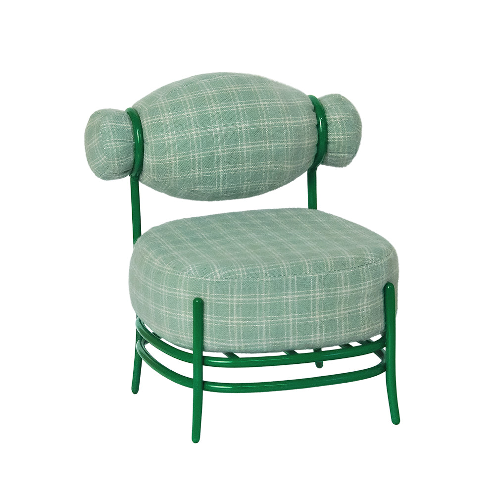 Candy Sofa Dollhouse - Green Checkered 1/6 Scale Dollhouse Miniature